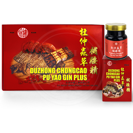 Duzhong Chong Cao Pu Yao Gin (Poh Kian Brand) 保健 杜仲虫草补腰精